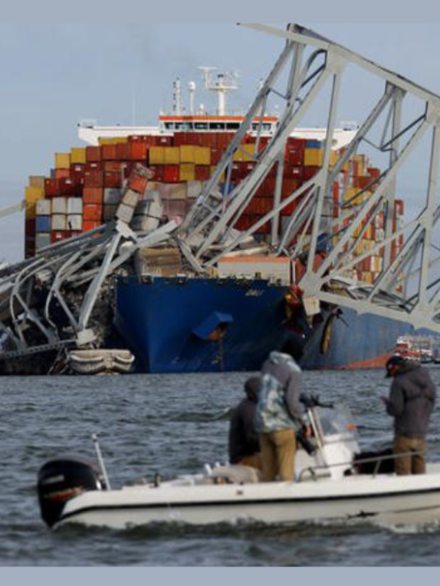 BREAKING: Baltimore’s main bridge collapses due to collision of ships.